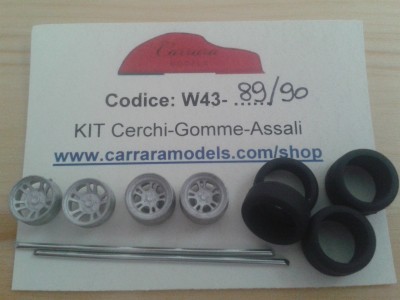 W43-89/90 Set Ruote per de tomaso pantera per auto da corsa 1:43